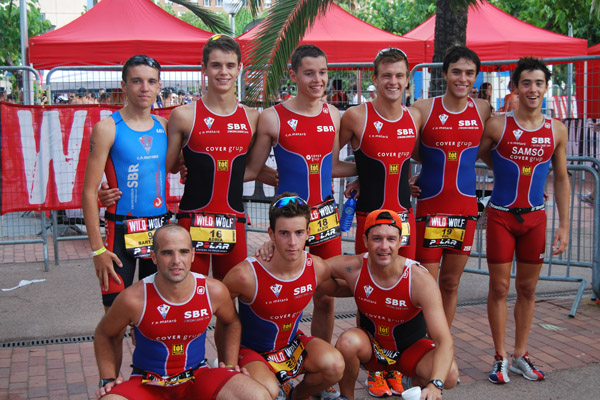 L'equip a la Triatló de la Vila Olímpica